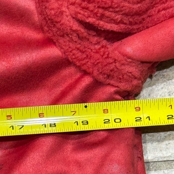 G by Giuliana Black Label Faux Suede and Shearling Zip-Front Coat Medium NWOT - Picture 5 of 14